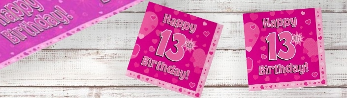 Pink Heart 13th Birthday Party Supplies | Balloon | Decoration | Pack